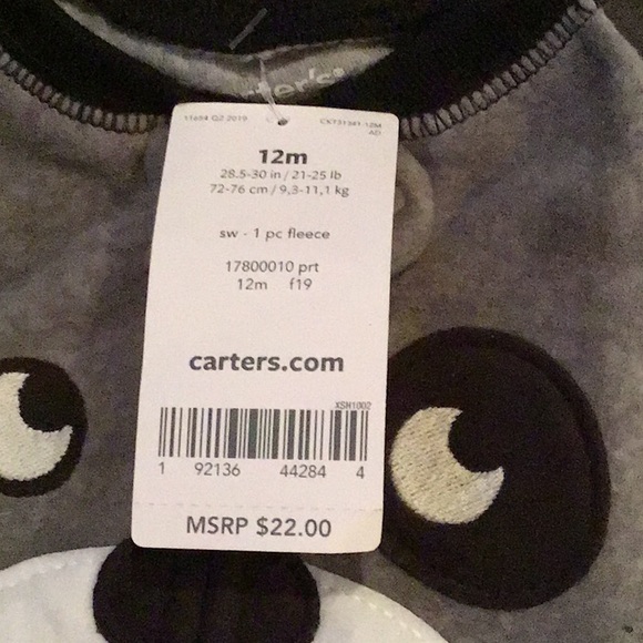 Carter’s pajamas 12m - Picture 3 of 6